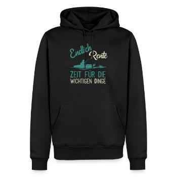 Rente Angeln Fischer Rentner - Männer Premium Bio Hoodie - Schwarz - Vorne - Nico (187cm)