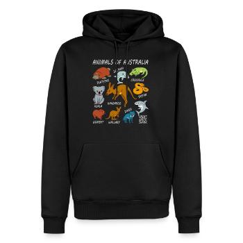 Animals Of Australia - Männer Premium Bio Hoodie - Schwarz - Vorne - Nico (187cm)