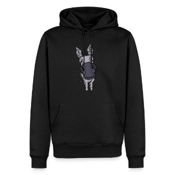 Hausesel Bauernhof Pferd Maulesel Maultier Esel - Männer Premium Bio Hoodie - Schwarz - Vorne - Nico (187cm)