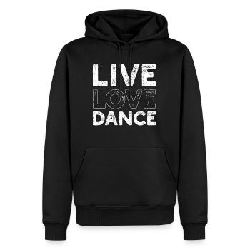 Live Love Dance Live Love Dance dance partner - Men’s Premium Organic Hoodie - black - Front - Nico (187cm)