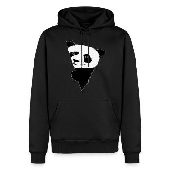 animal- color- fun- heart- nature- mask- penda - Men’s Premium Organic Hoodie - black - Front - Nico (187cm)