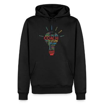 Funny Business Coach Speaker Motivation | - Männer Premium Bio Hoodie - Schwarz - Vorne - Nico (187cm)