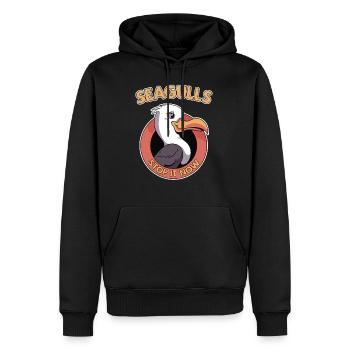 Seagulls Stop It Now Meme Möwe Seemöwe - Männer Premium Bio Hoodie - Schwarz - Vorne - Nico (187cm)