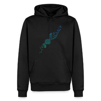 DNA double helix - Men’s Premium Organic Hoodie - black - Front - Nico (187cm)