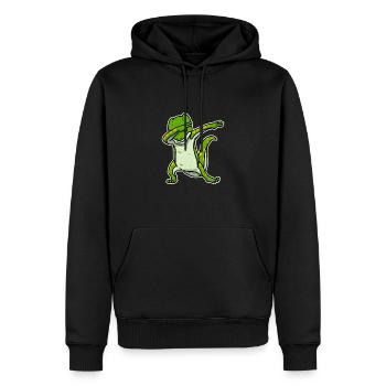 Funny Dabbing Gecko Dab Dance Reptile Lover Gift - Men’s Premium Organic Hoodie - black - Front - Nico (187cm)