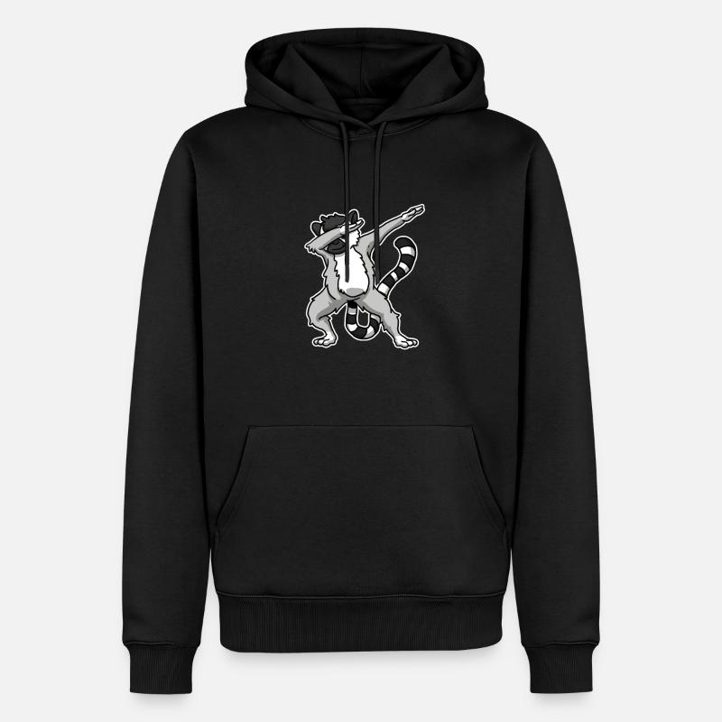 Cadeau de Dabbing Lemur - Sweat à capuche Premium bio Homme - noir