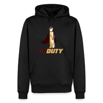 Suricates, suricates se détendre, Suricate - Sweat à capuche Premium bio Homme - noir - Devant - Nico (187cm)
