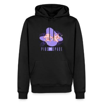 Schwein, Schwein Landwirt, Schwein lustig - Männer Premium Bio Hoodie - Schwarz - Vorne - Nico (187cm)