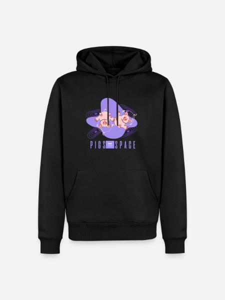 Pig, pig farmer, pig funny - Men’s Premium Organic Hoodie - black