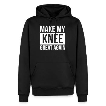 Make My Knee Great Again Knie Operation - Männer Premium Bio Hoodie - Schwarz - Vorne - Nico (187cm)