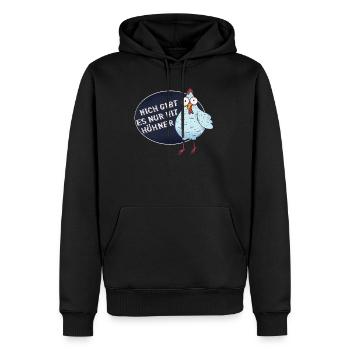 Mich Gibt Es Nur Mit Hühner Huhn Lustig - Männer Premium Bio Hoodie - Schwarz - Vorne - Nico (187cm)
