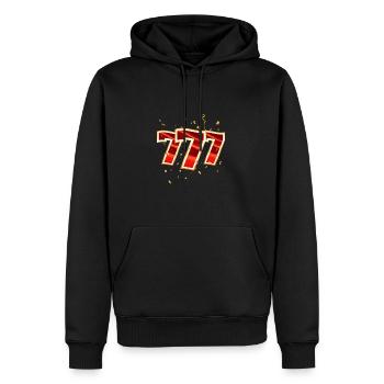 Funny Casino Automaten | Geschenk | - Männer Premium Bio Hoodie - Schwarz - Vorne - Nico (187cm)