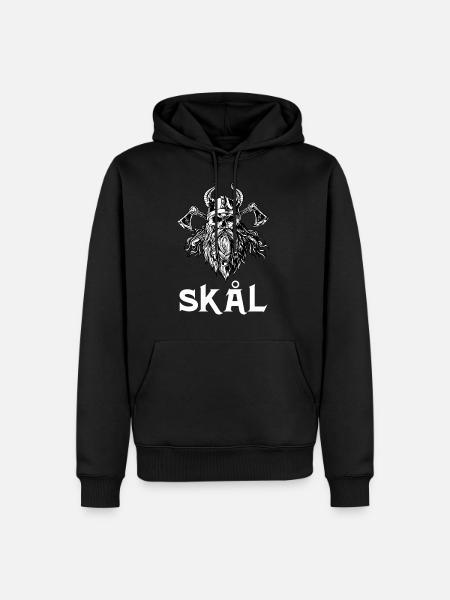 Skal Skol Viking toast Met - Men’s Premium Organic Hoodie - black