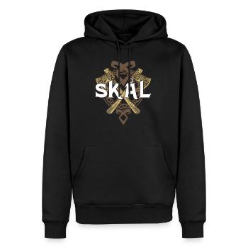 Skal Skol Wikinger Trinkspruch Met - Männer Premium Bio Hoodie - Schwarz - Vorne - Nico (187cm)
