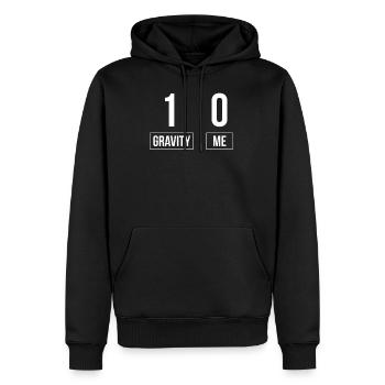 Gravity 1 Me 0 os cassé - Sweat à capuche Premium bio Homme - noir - Devant - Nico (187cm)