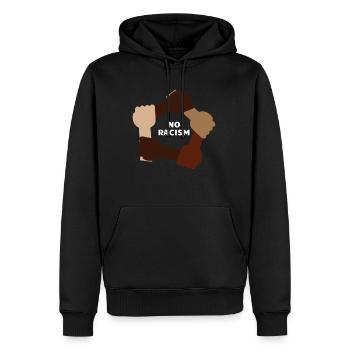 Kein Platz Für Rassismuss - Mensch Gleichberechtig - Männer Premium Bio Hoodie - Schwarz - Vorne - Nico (187cm)