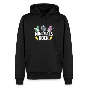 Mineralien Rocken Spruch über Minerale Kristalle - Männer Premium Bio Hoodie - Schwarz - Vorne - Nico (187cm)