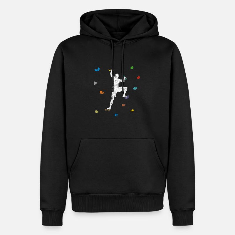 Boulder Mur Escaladeur idée cadeau - Sweat à capuche Premium bio Homme - noir