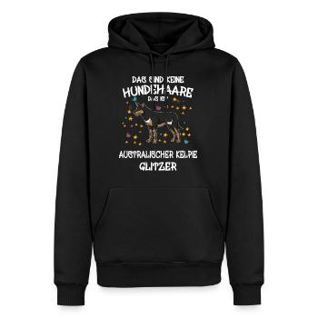 Australischer Kelpie Glitzer Hunde Halter Geschenk - Männer Premium Bio Hoodie - Schwarz - Vorne - Nico (187cm)