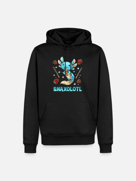 Snaxolotl axolotl - Men’s Premium Organic Hoodie - black