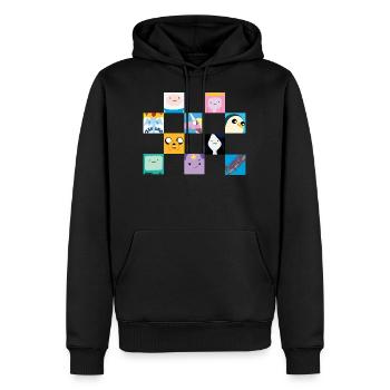 Adventure Times Character Tiles - Men’s Premium Organic Hoodie - black - Front - Nico (187cm)