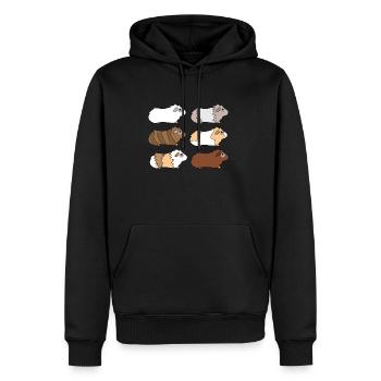 Cochon d'Inde animal de compagnie enfants tshirt cochon d'Inde - Sweat à capuche Premium bio Homme - noir - Devant - Nico (187cm)