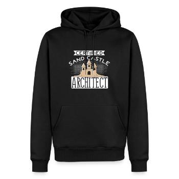 Architecte de bac à sable - Sweat à capuche Premium bio Homme - noir - Devant - Nico (187cm)