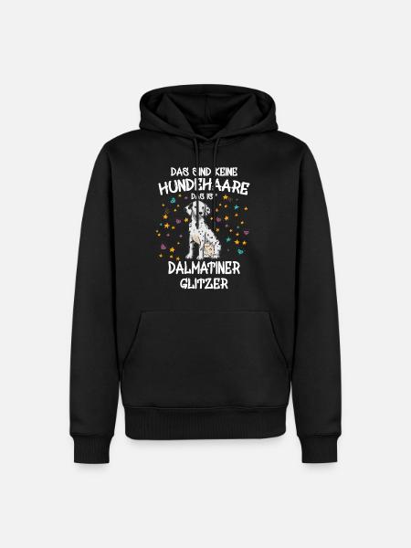 Dalmatiner Glitzer Hunde Hundehalter Geschenk - Männer Premium Bio Hoodie - Schwarz