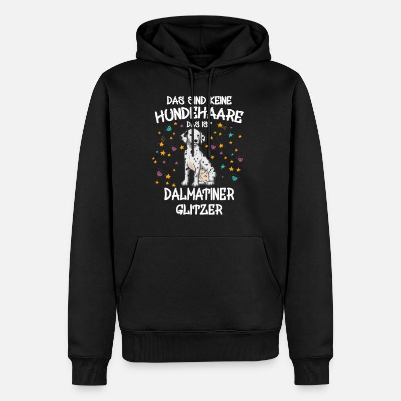 Dalmatiner Glitzer Hunde Hundehalter Geschenk - Männer Premium Bio Hoodie - Schwarz