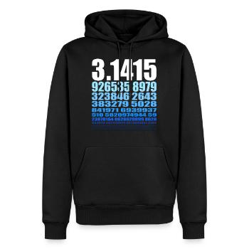 Mathematician pi number math nerd gift - Men’s Premium Organic Hoodie - black - Front - Nico (187cm)