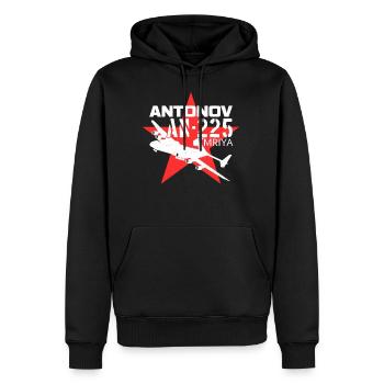 Antonov AN-225 Flugzeug strategisches Luftfrachtfl - Männer Premium Bio Hoodie - Schwarz - Vorne - Nico (187cm)