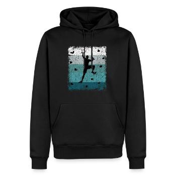 Vintage Bouldern Boulderer Cadeau - Sweat à capuche Premium bio Homme - noir - Devant - Nico (187cm)