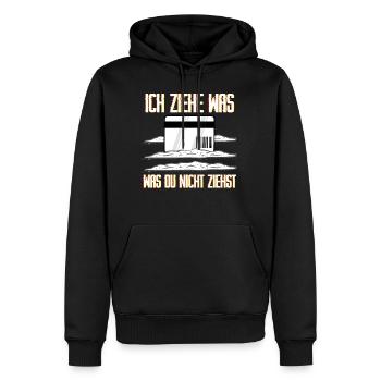 Hardtekk und Tekkno Hard Gabber Hardtekk Schra - Männer Premium Bio Hoodie - Schwarz - Vorne - Nico (187cm)