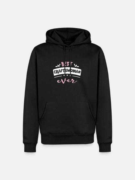 Beste Handwerkerin aller Zeiten Geschenkidee - Männer Premium Bio Hoodie - Schwarz