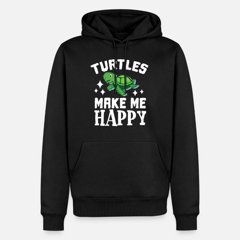 Schildkröte - Männer Premium Bio Hoodie - Schwarz
