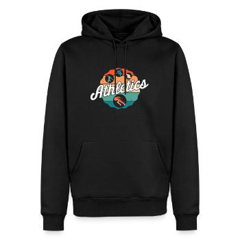 Athlétisme - Sweat à capuche Premium bio Homme - noir - Devant - Nico (187cm)