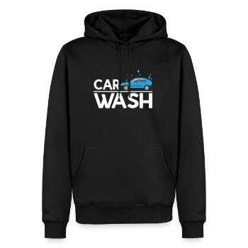 SB-Waschbox - Männer Premium Bio Hoodie - Schwarz - Vorne - Nico (187cm)