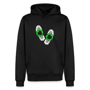 Empreinte écologique - Sweat à capuche Premium bio Homme - noir - Devant - Nico (187cm)