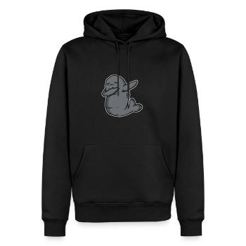 Lustiges Dabbing Dugong Manatee Geschenk - Männer Premium Bio Hoodie - Schwarz - Vorne - Nico (187cm)