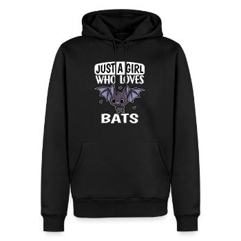 Just A Girl Who Loves Bats Fledermaus Kostüm - Männer Premium Bio Hoodie - Schwarz - Vorne - Nico (187cm)
