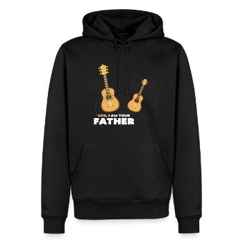 Ukulele und Uke ich bin dein Vater Gitarre Idee - Männer Premium Bio Hoodie - Schwarz - Vorne - Nico (187cm)