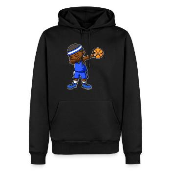 Kinder Basketball Dabbing Dab Geschenk - Männer Premium Bio Hoodie - Schwarz - Vorne - Nico (187cm)