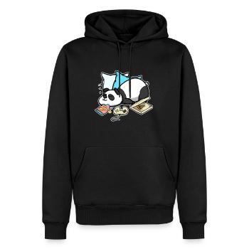 Panda Week-end parfait Cadeau de joueur drôle - Sweat à capuche Premium bio Homme - noir - Devant - Nico (187cm)