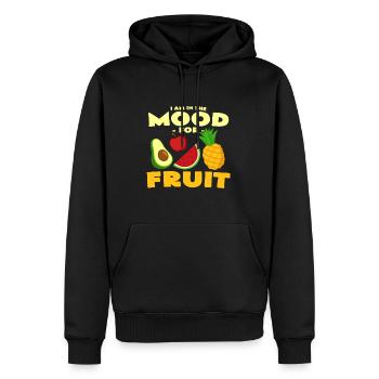 fruit - Sweat à capuche Premium bio Homme - noir - Devant - Nico (187cm)