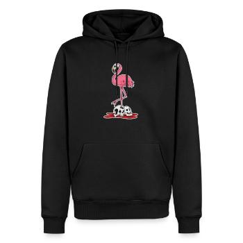 Conception de flamant rose d'Halloween pour un fan de flamant rose - Sweat à capuche Premium bio Homme - noir - Devant - Nico (187cm)