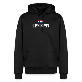 Lekker drapeau Pays-Bas Hollande néerlandaise - Sweat à capuche Premium bio Homme - noir - Devant - Nico (187cm)