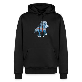 Chemise de cheval islandais | Islande poney Tölten Islande - Sweat à capuche Premium bio Homme - noir - Devant - Nico (187cm)
