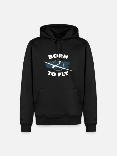 Born to fly - Men’s Premium Organic Hoodie - black