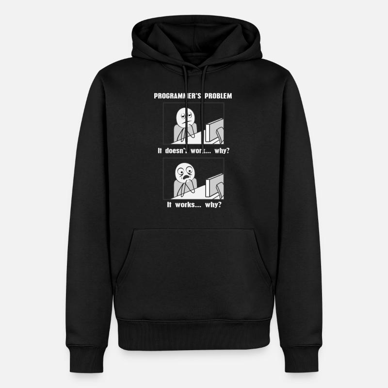 Informatiker Computer Nerd Software Coder - Männer Premium Bio Hoodie - Schwarz