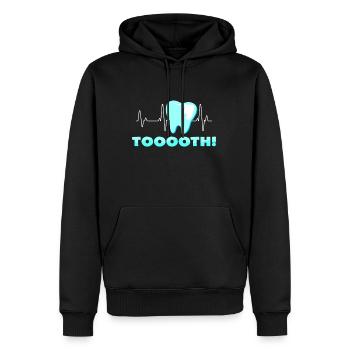tooth - Men’s Premium Organic Hoodie - black - Front - Nico (187cm)